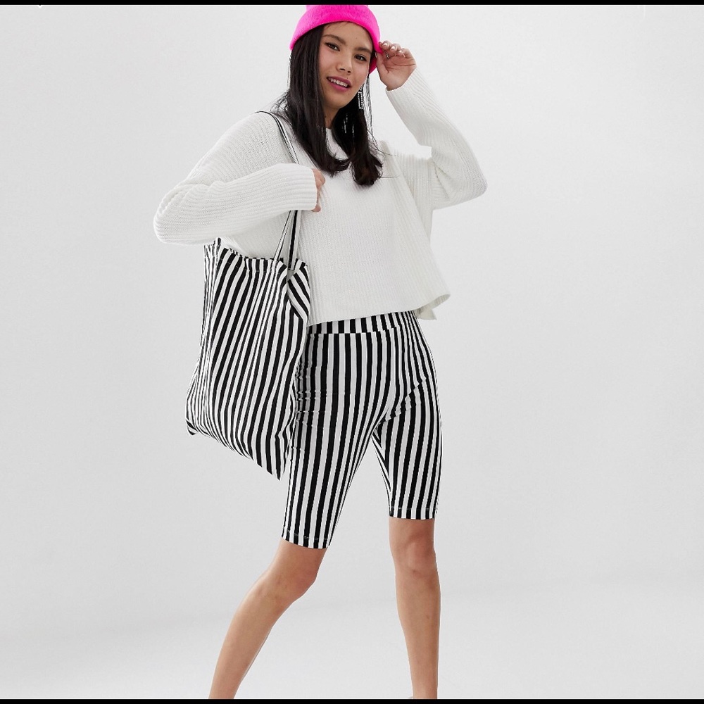 Stripe Biker Shorts